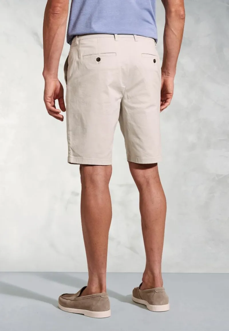 Brook Taverner Leo Stone Stretch Cotton Chino Shorts-1