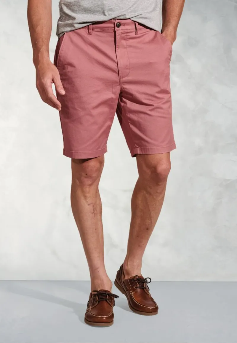 Brook Taverner Leo Rose Stretch Cotton Chino Shorts