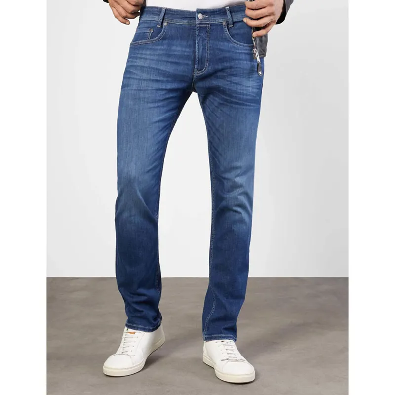 MacFlexx Men's Jeans Deep Blue Vintage Wash -2