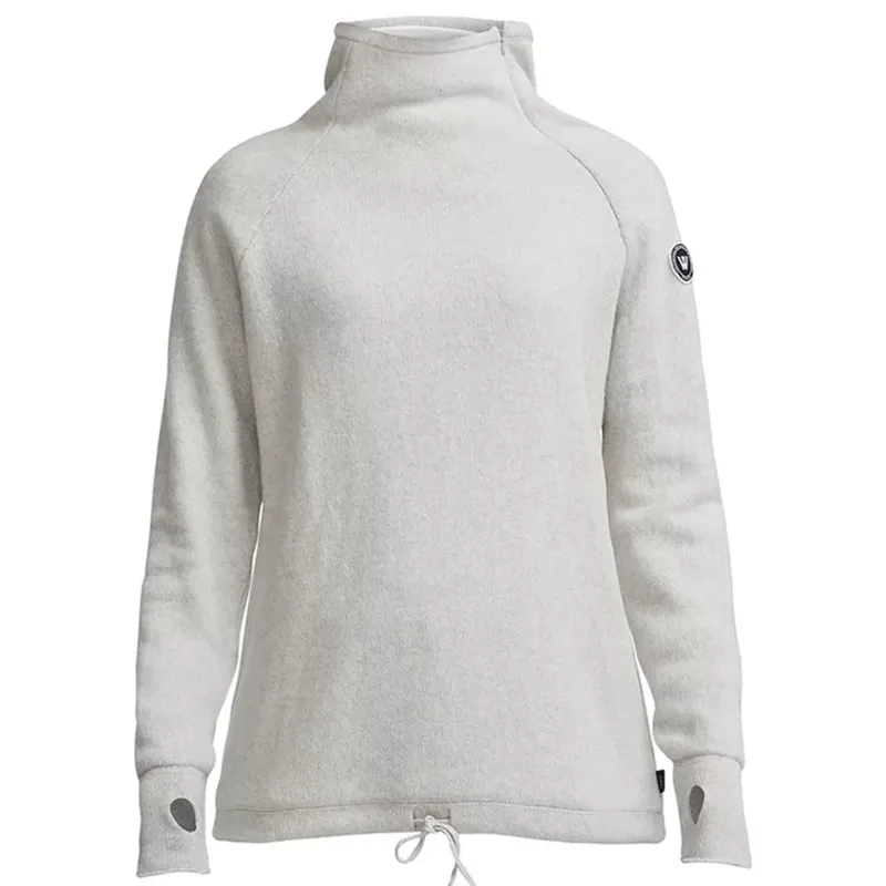 Holebrook Martina Ladies Wool Windproof Jumper Light Grey Mel
