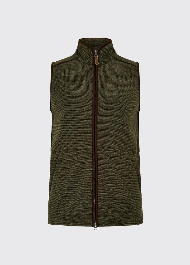 Dubarry Lifford Fleece Gilet Olive-1