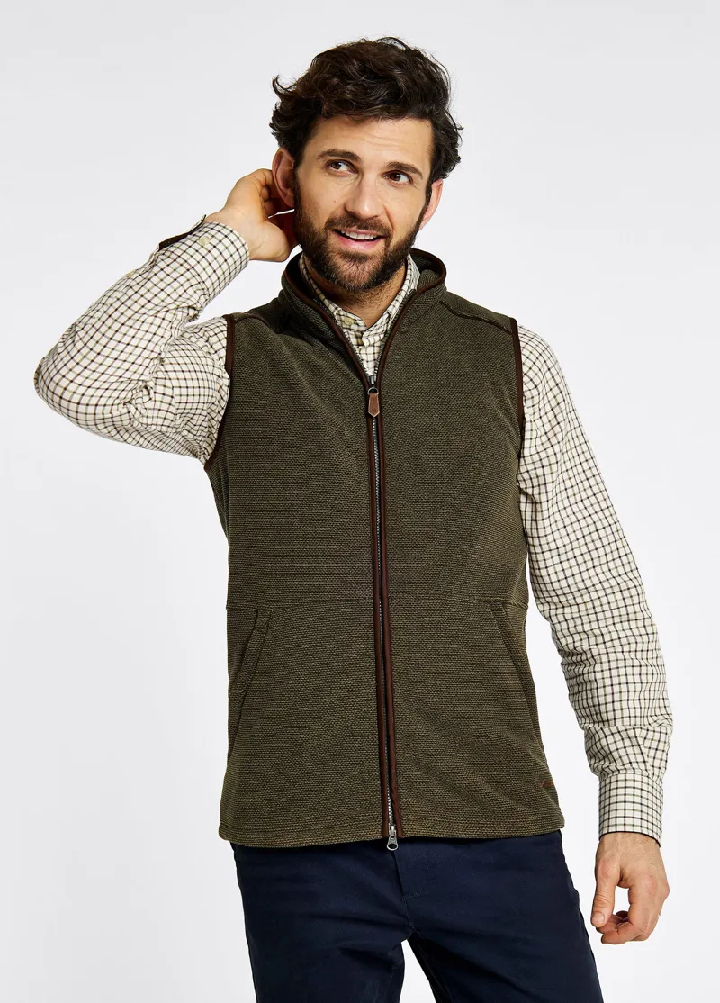 Dubarry Lifford Fleece Gilet Olive-4