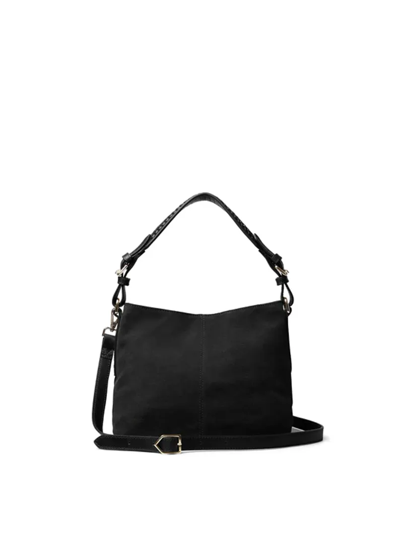 Fairfax and Favor Mini Tetbury Handbag Black Suede-1