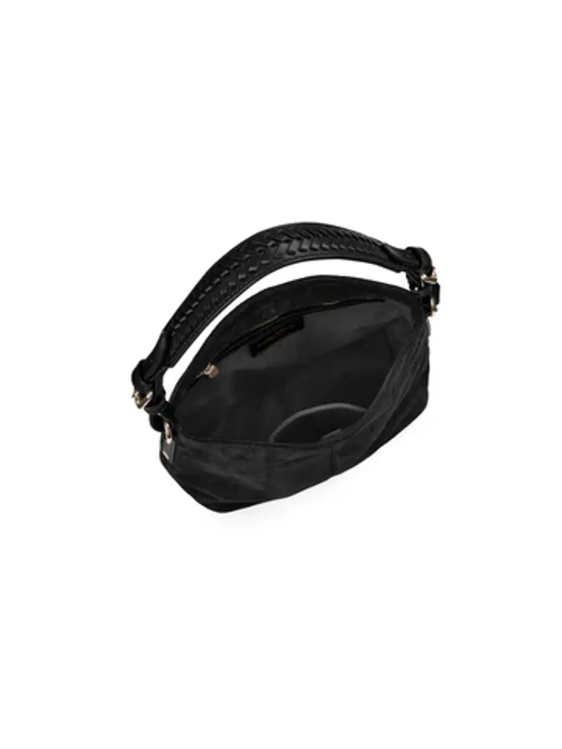 Fairfax and Favor Mini Tetbury Handbag Black Suede-2