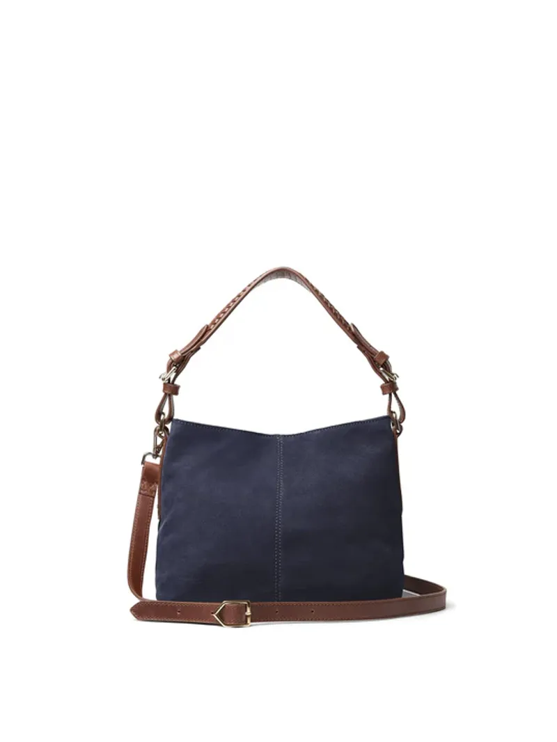Fairfax and Favor Mini Tetbury Handbag Navy Suede