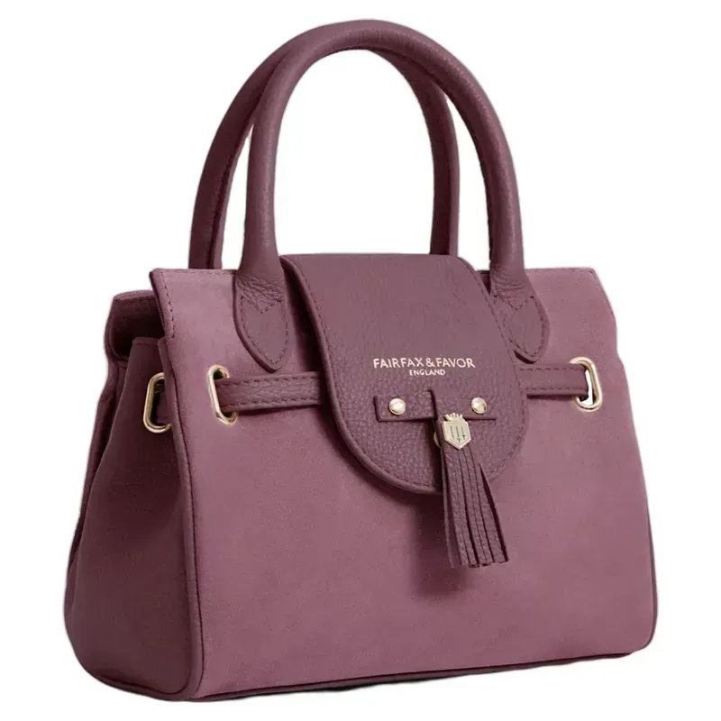 Fairfax and Favor Mini Windosr Handbag in Heather Suede-1
