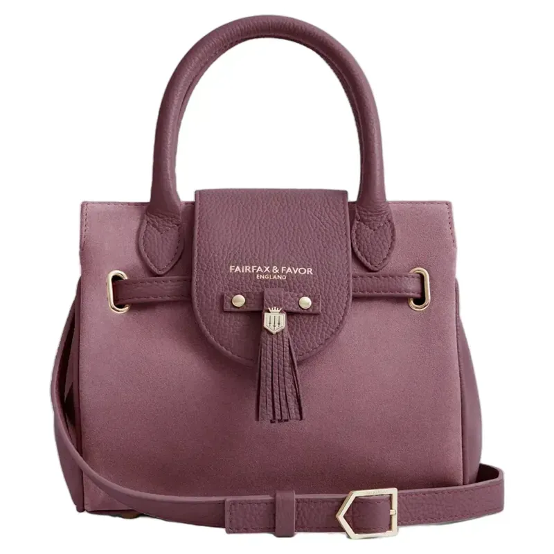 Fairfax and Favor Mini Windosr Handbag in Heather Suede