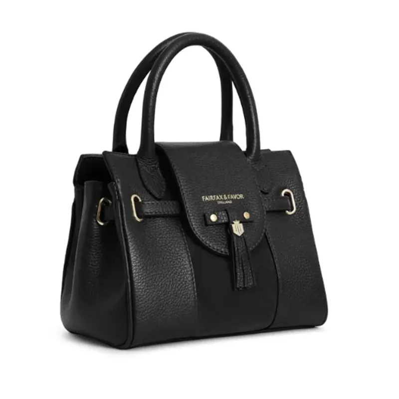 Fairfax and Favor Mini Windsor Handbag Black Leather