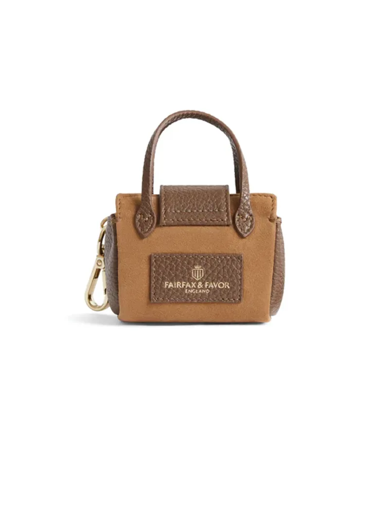 Fairfax and Favor Mini Windsor Shopping Tote Tan Suede-2