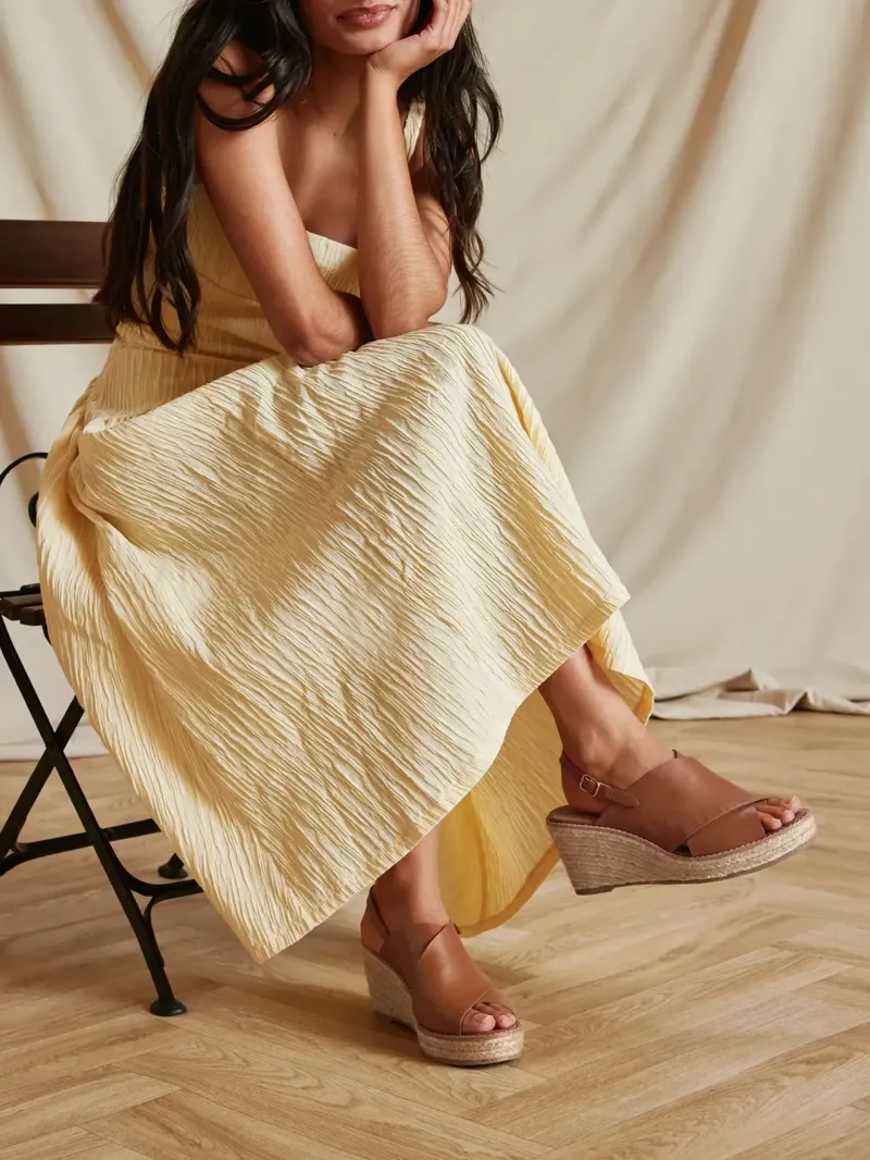 Fairfax and Favor Morella Wedge Leather in Tan-6