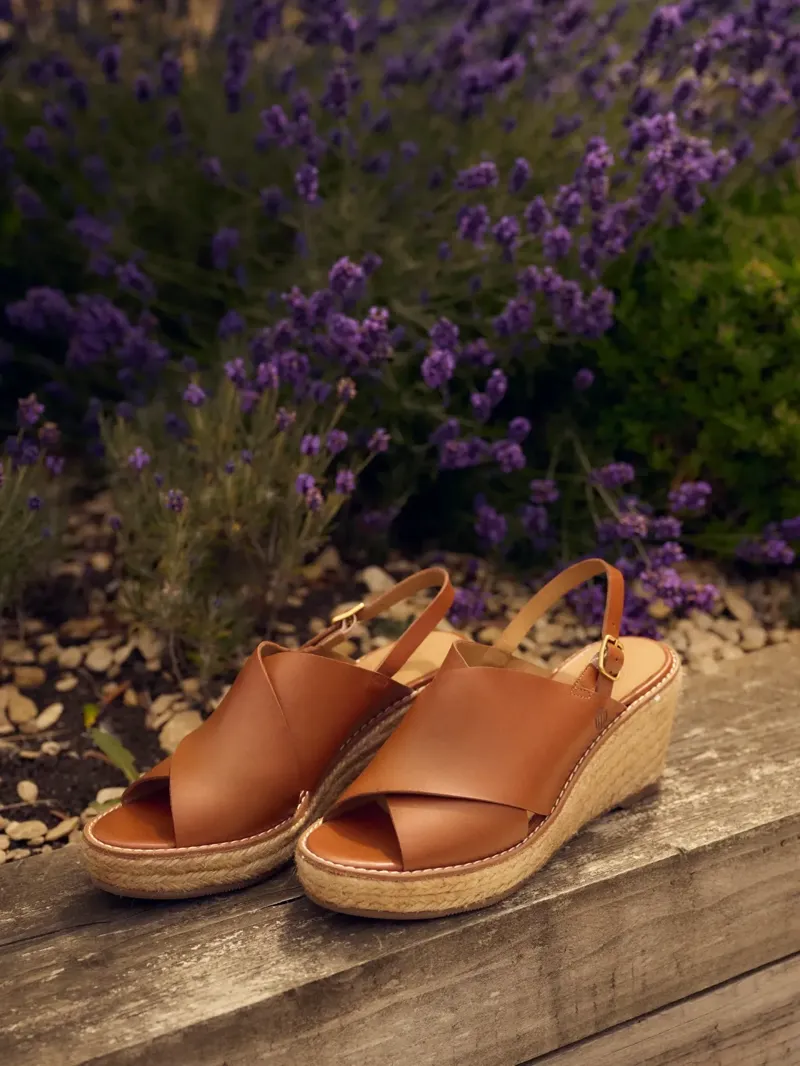 Fairfax and Favor Morella Wedge Leather in Tan-5