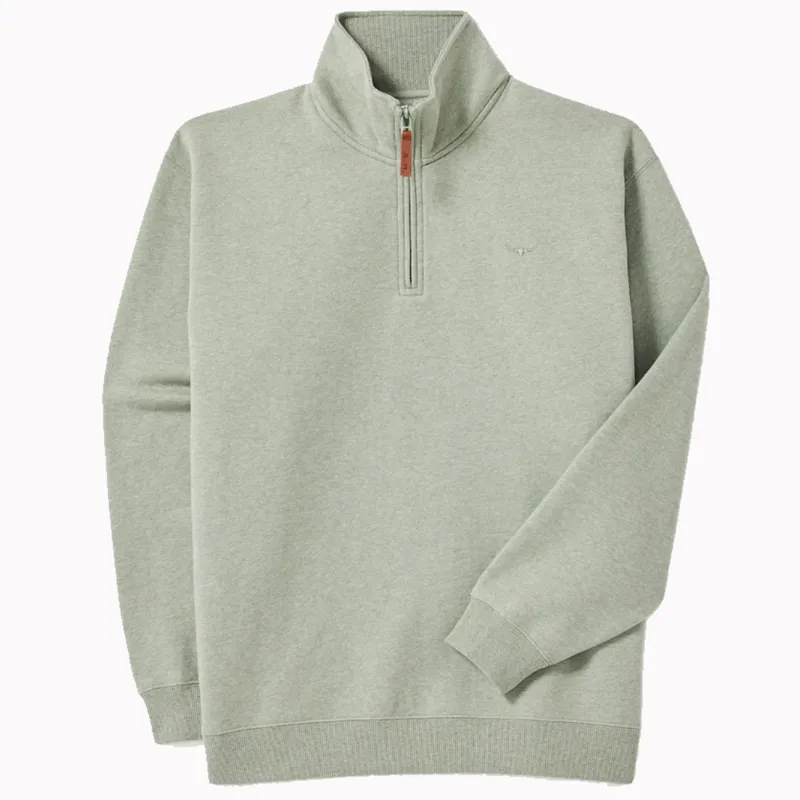 RM Williams Mulyungarie Quarter Zip Sweatshirt Grey Marle