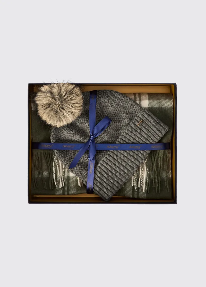 Newbawn Hat And Scarf Gift Set Dusky Green-1