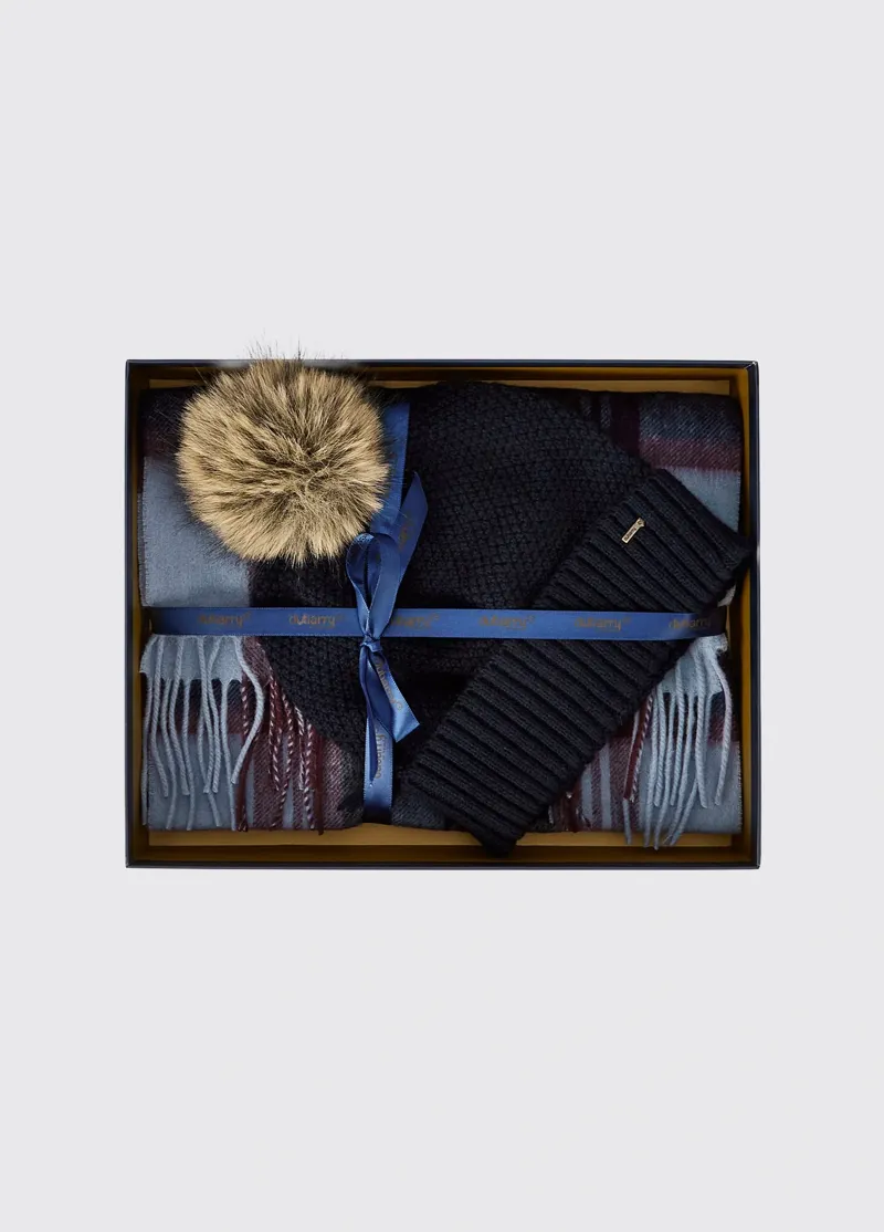 Newbawn Hat And Scarf Gift Set Navy-4