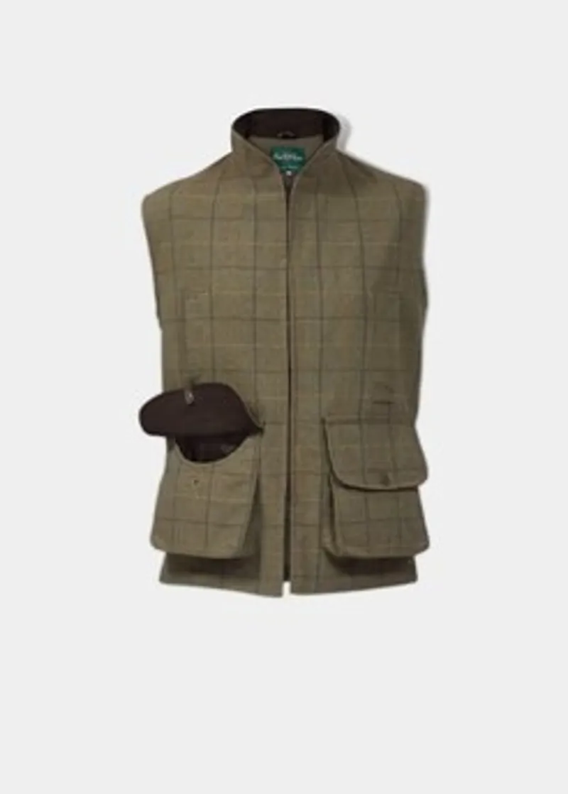 Alan Paine Rutland Mens Waistcoat Dark Moss-3