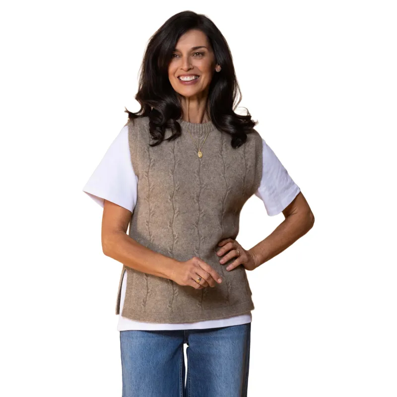 Noble Wilde Womens Laurel Vest in Oyster