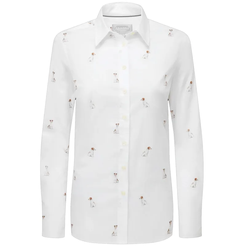 Schoffel Norfolk Shirt Jack Russell Print