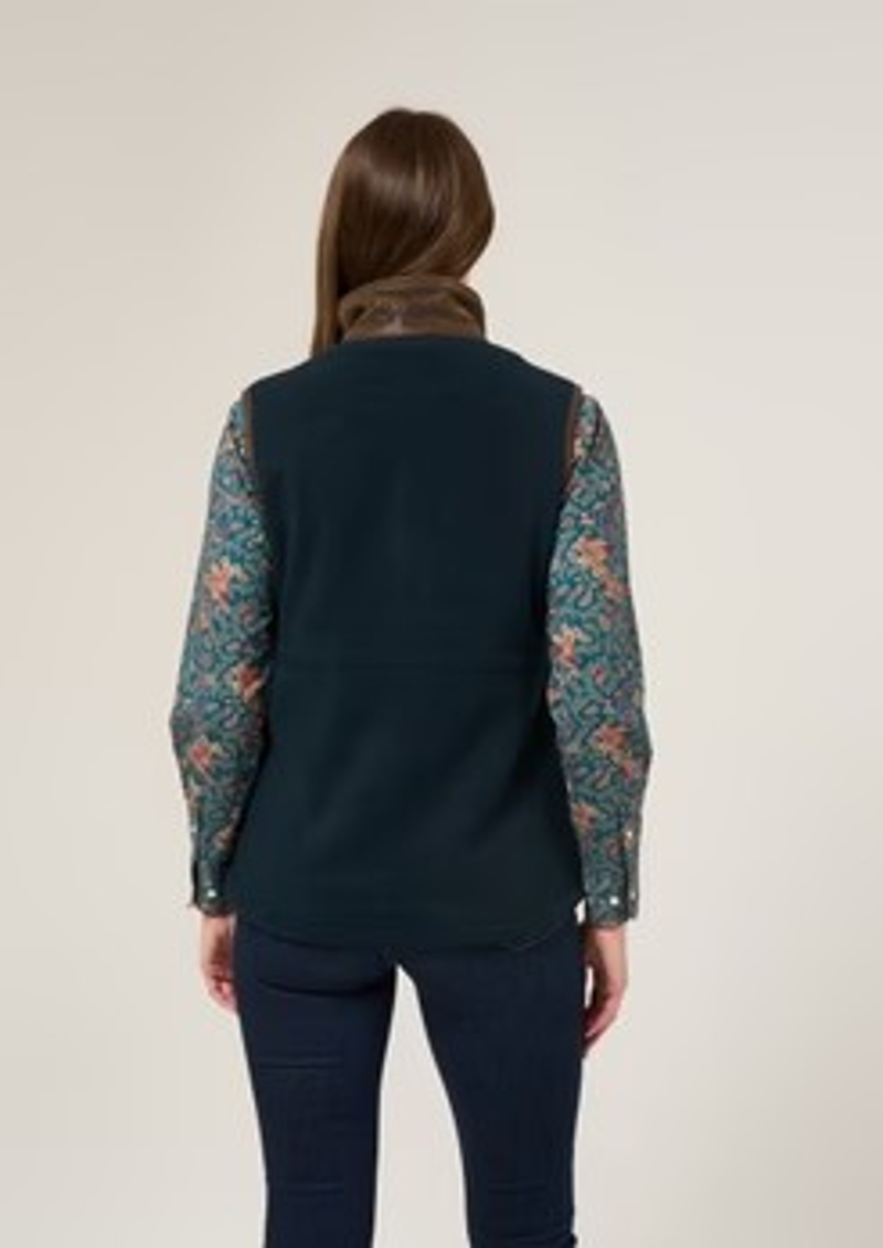 Alan Paine Aylsham Ladies Fleece Waistcoat Dark Navy-3