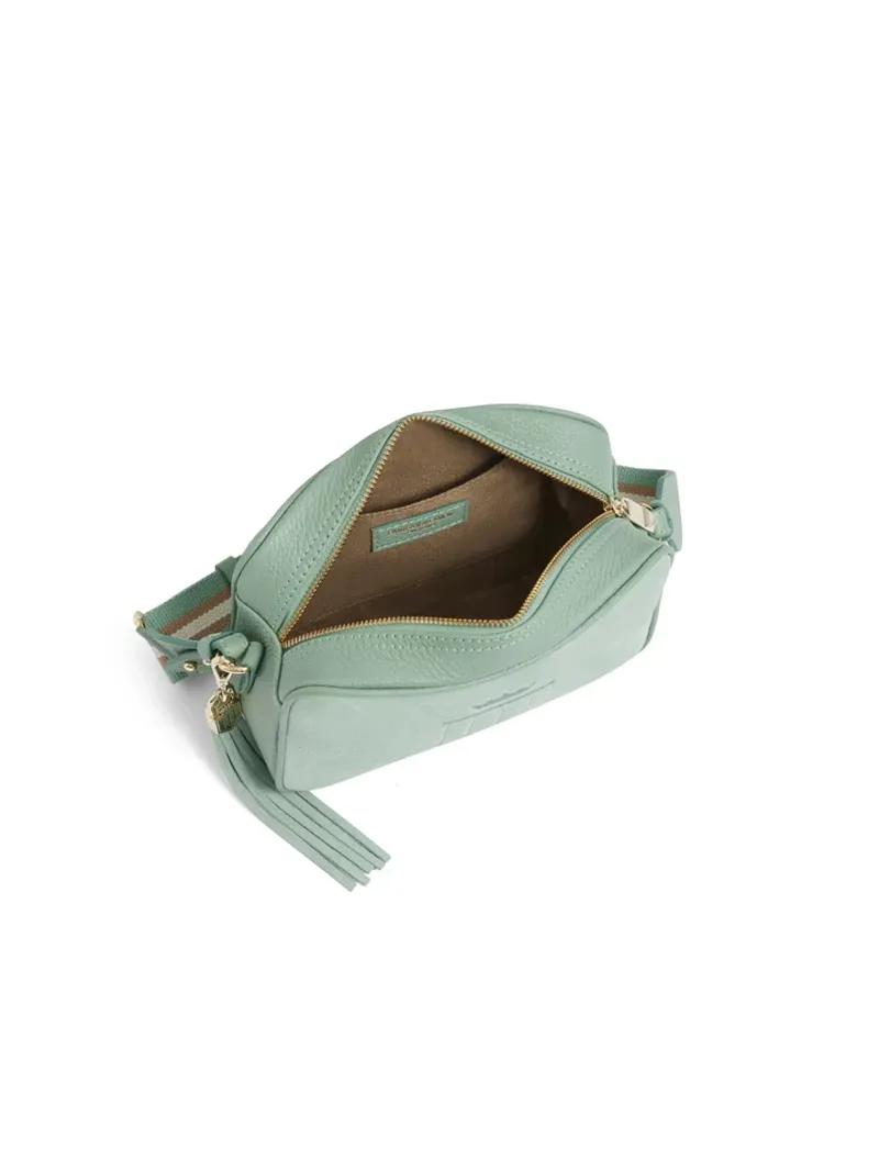 Fairfax and Favor Stockist Exclusive Finsbury Cross Body Bag Mint Suede-2
