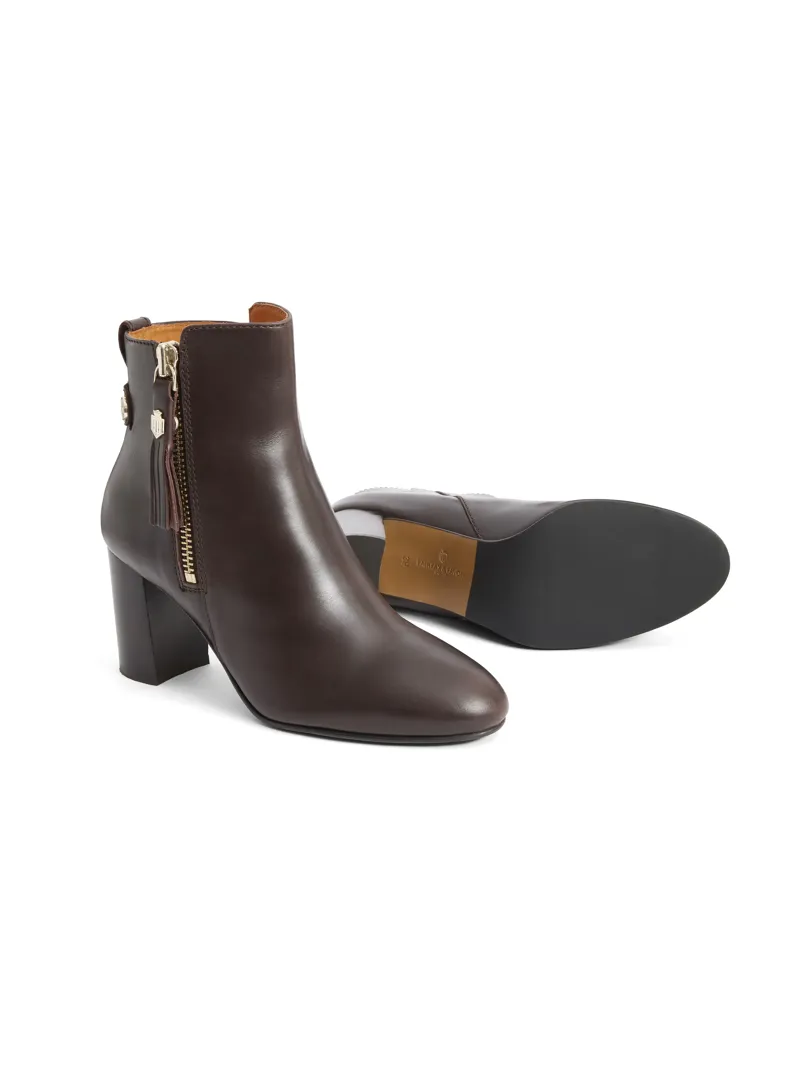 Fairfax and Favor Oakham Ankle Boot Mahogany Leather-2