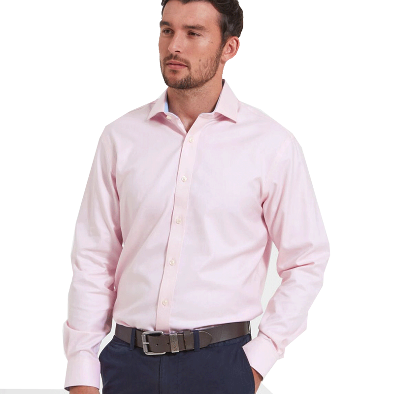 Schoffel Greenwich Tailored Shirt Pale Pink Diagonal-1