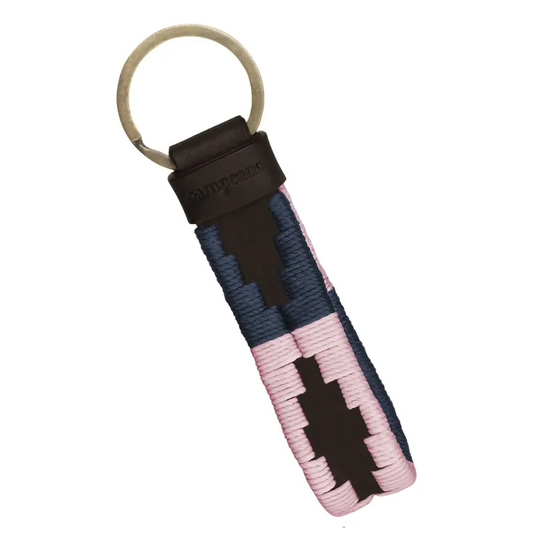 Pampeano Belts Charro Loop Key Ring Brown Leather in Pink