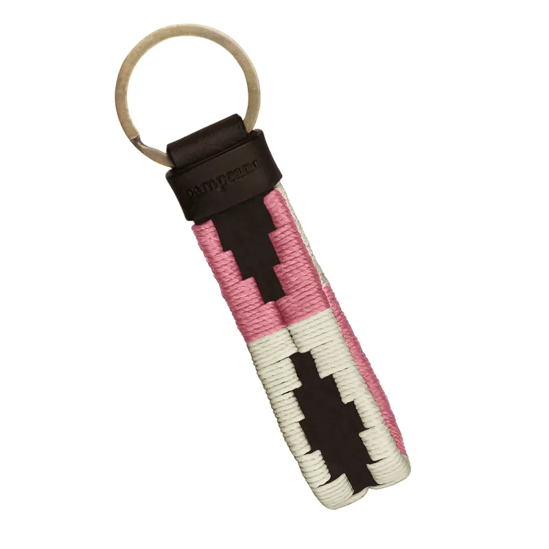 Pampeano Belts Charro Loop Key Ring Brown Leather in Pink