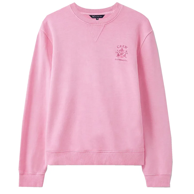 Crew Pigment Dyed Crew Neck Sweat Pink