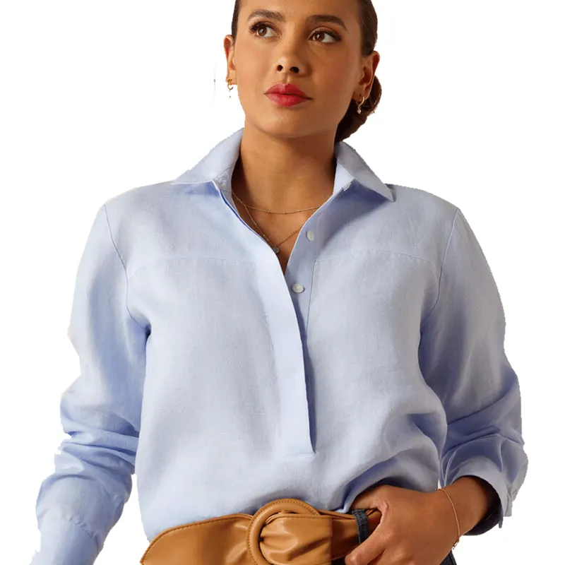 Ariat Pocklington Blouse Blue Chambray
