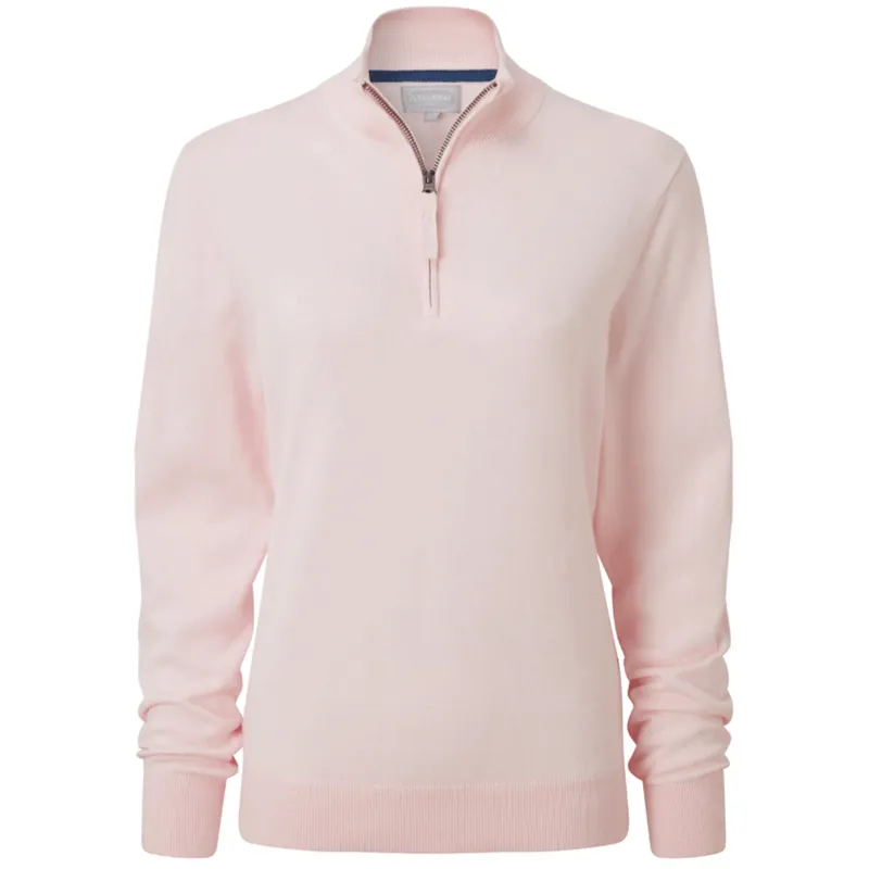 Schoffel Polperro Pima Quarter Zip Jumper Blush