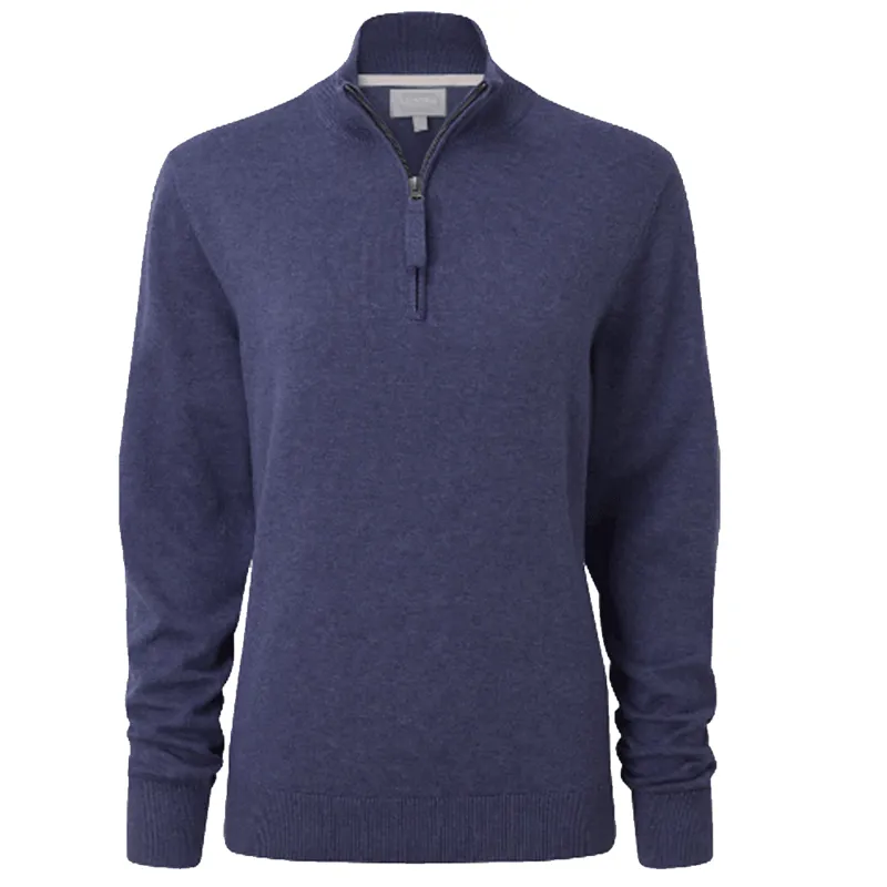 Schoffel Polperro Pima Quarter Zip Jumper French Navy
