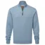Schoffel Porthmeor Pima Cotton Quarter Zip Jumper Denim Blue