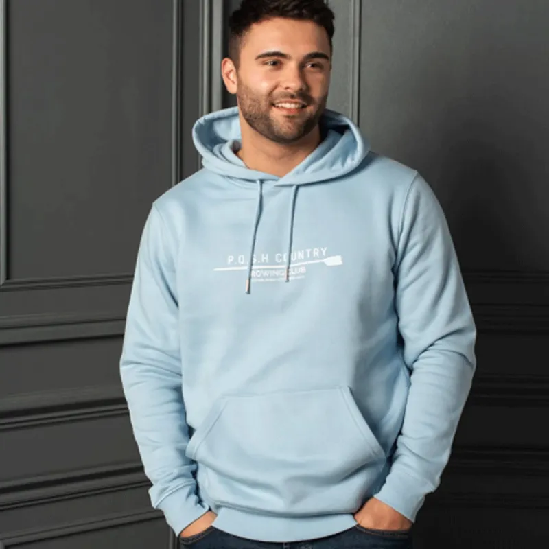 POSH Country Henley Hoodie Azur Sky