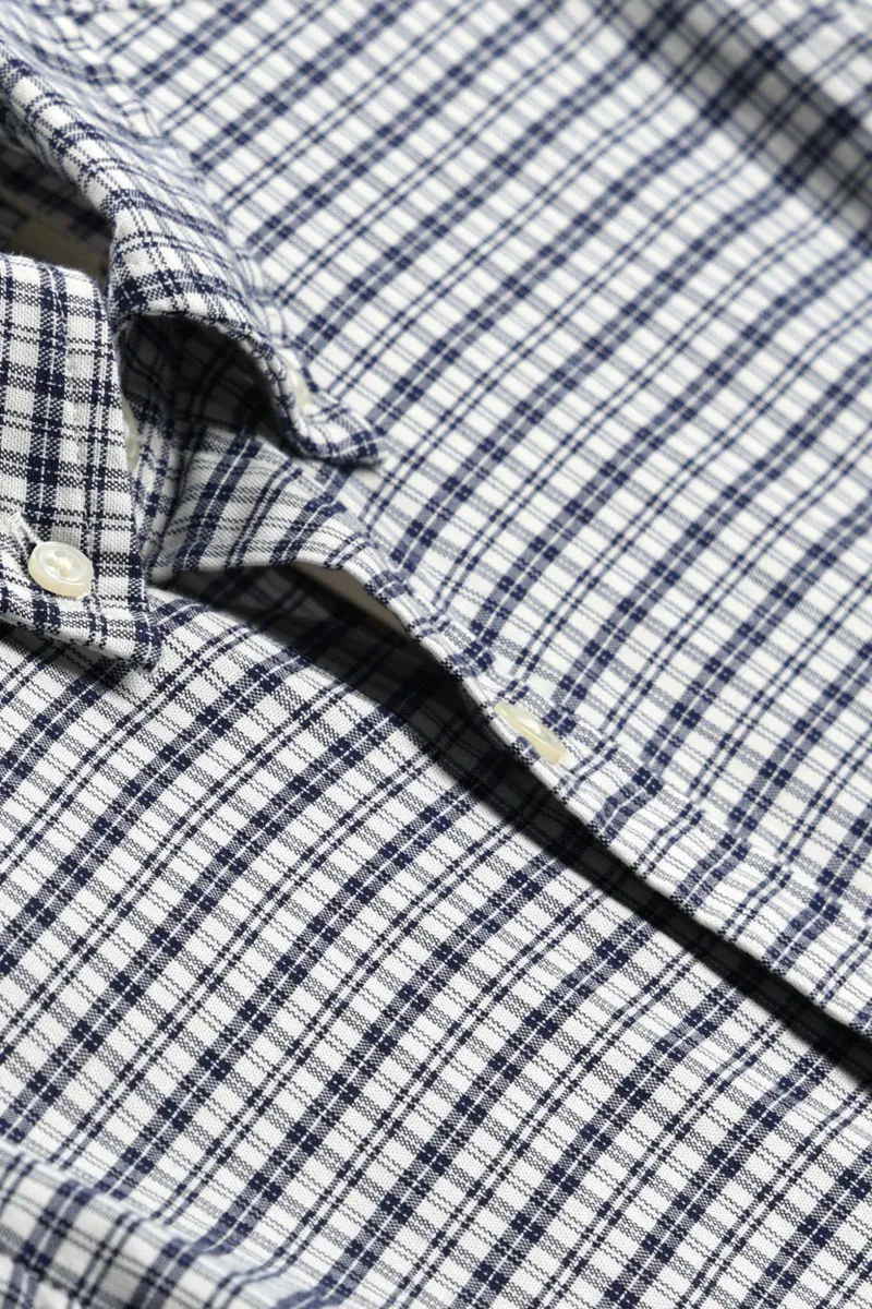 Gant Slim Stretch Oxford Check Shirt in Persian Blue-2
