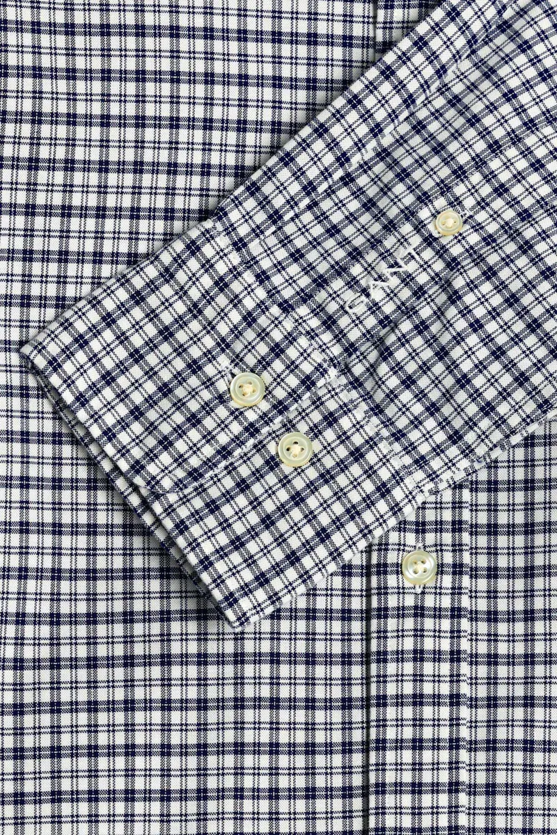 Gant Slim Stretch Oxford Check Shirt in Persian Blue-3
