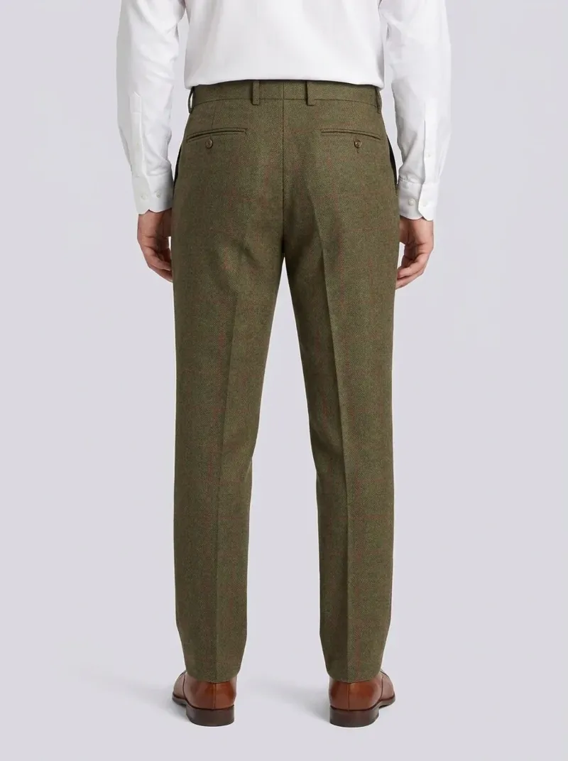 Gurteen Dumfries Tweed Trouser in Olive-1
