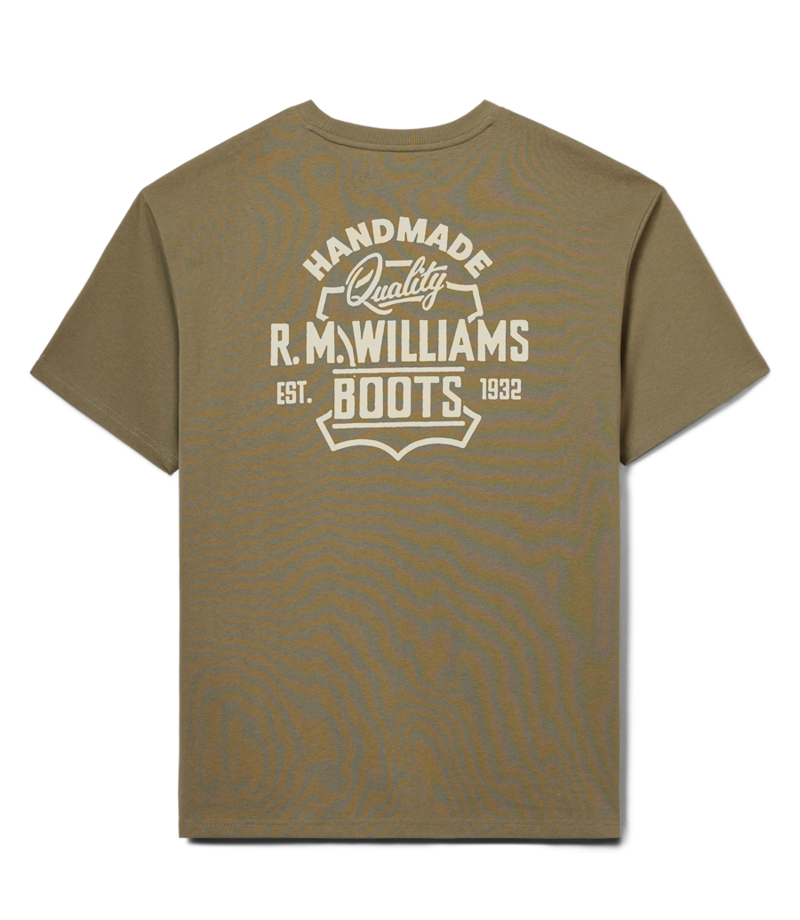 R M Williams Boots T-Shirt in Sage-5