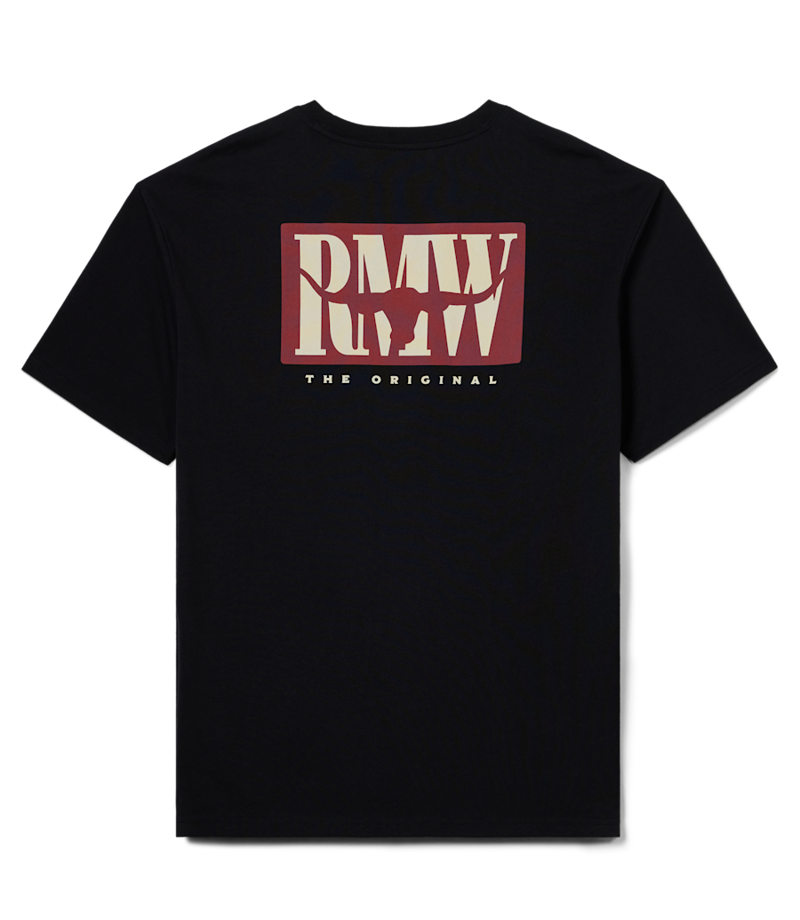 R M Williams Branded T-Shirt in Black-1