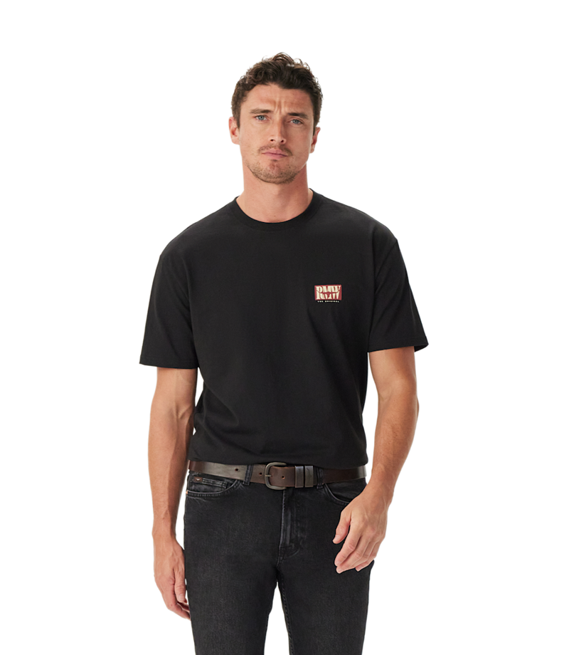 R M Williams Branded T-Shirt in Black-2