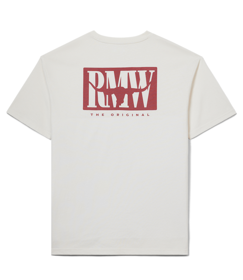 R M Williams Branded T-Shirt in White-1