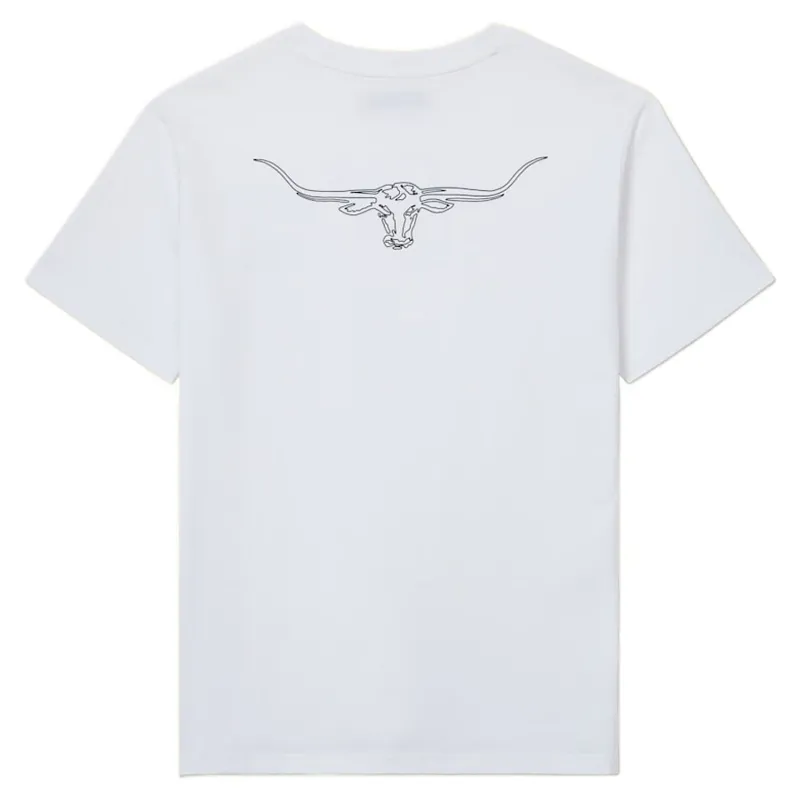 R M Williams Byron T-Shirt in White-1