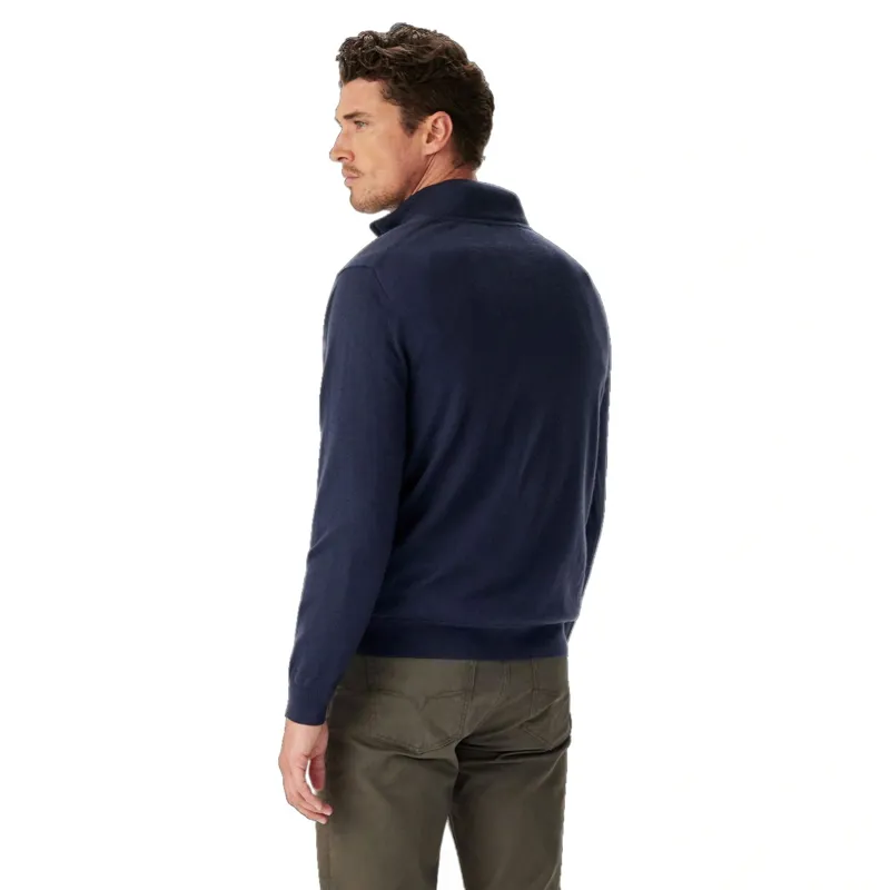 R.M. Williams Ernest Merino 1/4 Zip Knit in Navy-3