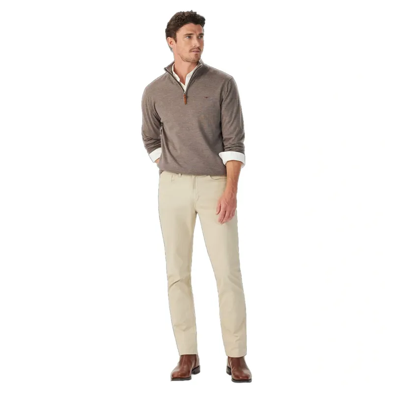 R.M. Williams Ernest Merino 1/4 Zip Knit in Nutmeg-2