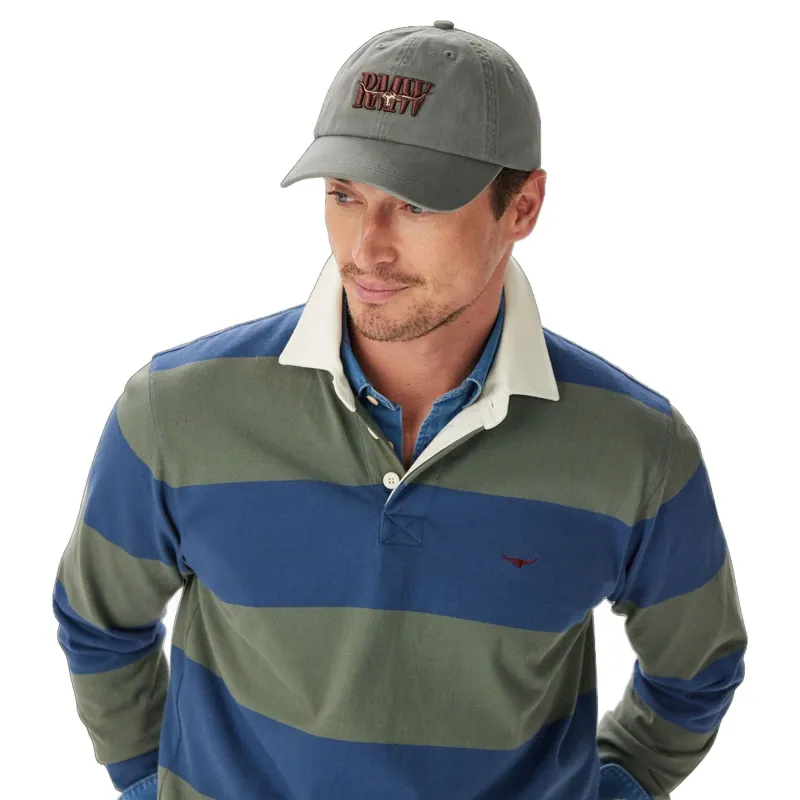 R M Williams Heritage Twill Cap Slate in Slate-2