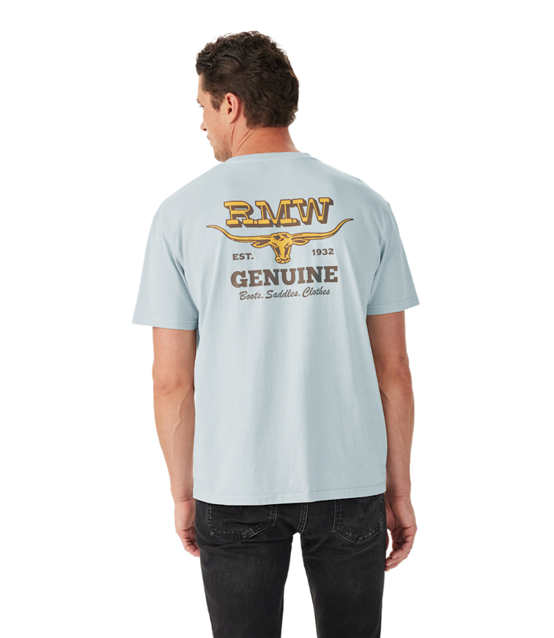 R M Williams Louth T-Shirt in Salt-4