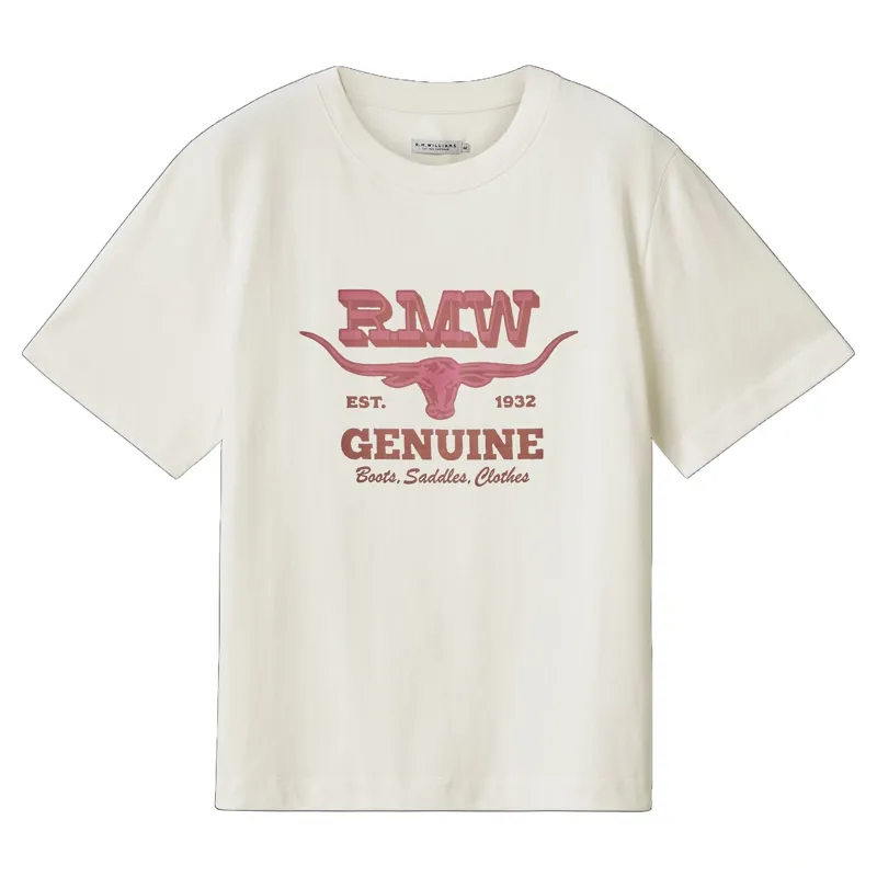 R M Williams Louth T-Shirt in White