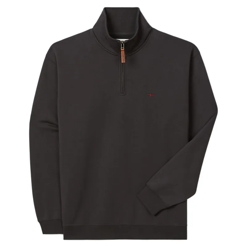 R M Williams Mulyungarie 1/4 Zip Sweatshirt in Charcoal