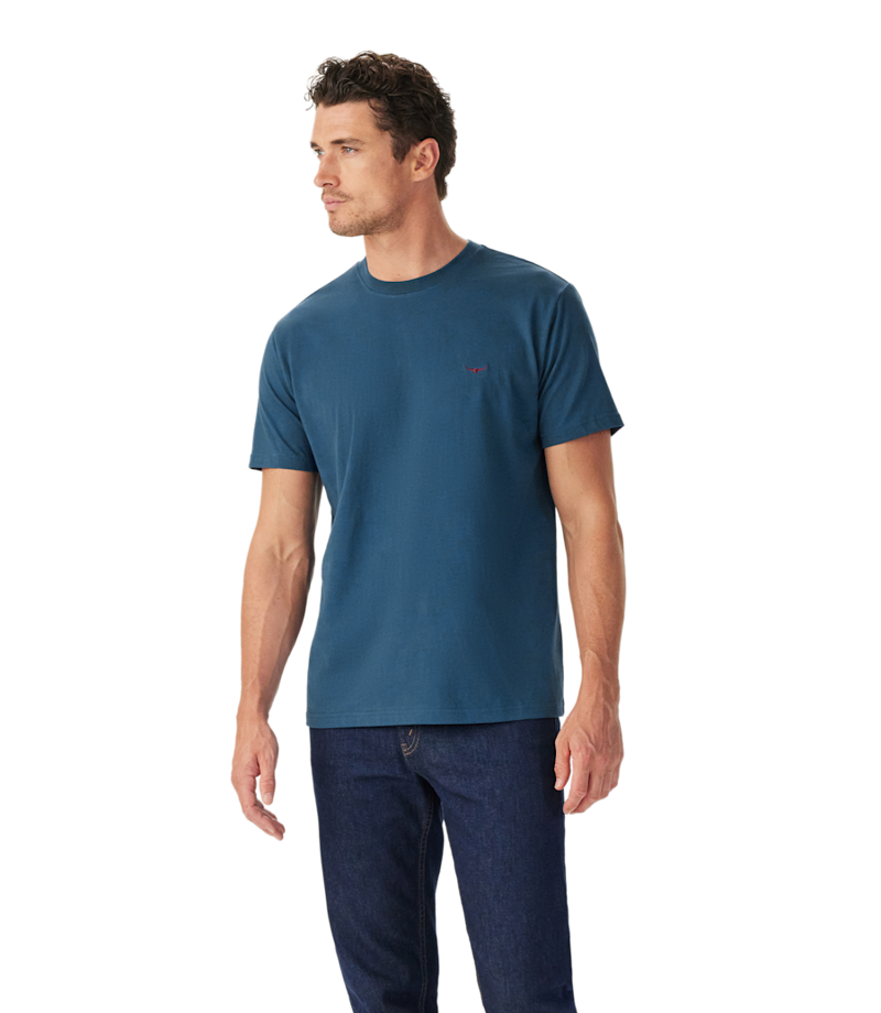 RM Williams Parson T-Shirt in Ensign Blue-1