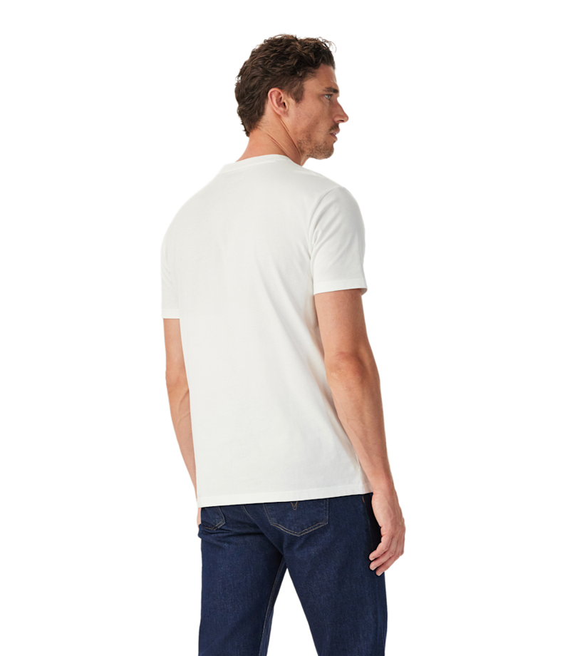 R M Williams Parson T-Shirt in White-3
