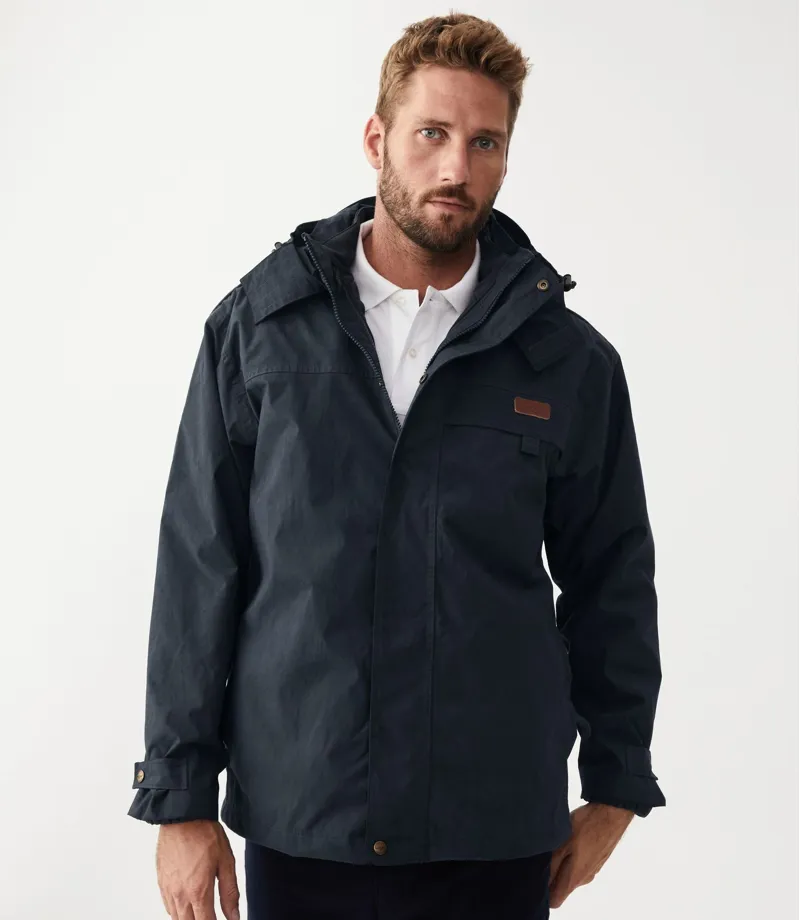 R M Williams Rockley Jacket in Navy Ironbark-3